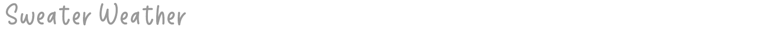 Sweater Weather font preview